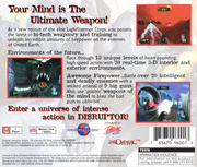 Disruptor | PlayStation | back cover | region=North America | source-country=United States | zypher-v2 | moby-052b06cd982f | Data by MobyGames.com