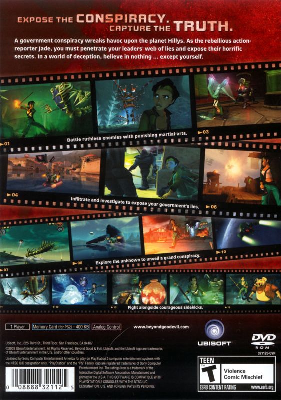 
Beyond Good & Evil | PlayStation 2 | back cover | Data by MobyGames.com