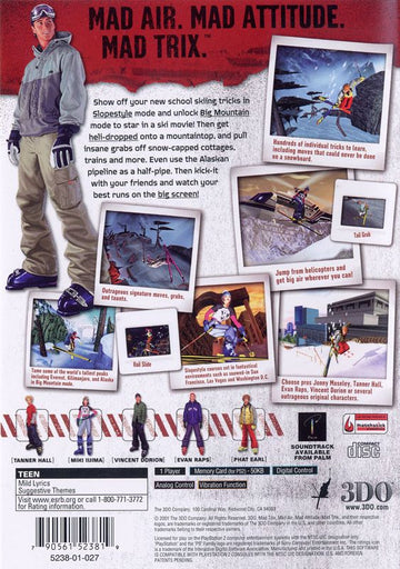 
Jonny Moseley: Mad Trix | PlayStation 2 | back cover | Data by MobyGames.com