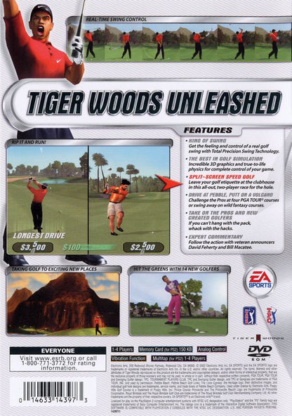 Tiger Woods PGA Tour 2002 | PlayStation 2 | back cover | region=North America | source-country=Canada,United States | zypher-v2 | moby-e5159d53cadb | Data by MobyGames.com