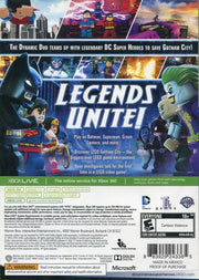 LEGO Batman 2: DC Super Heroes | Xbox 360 | back cover | region=North America | source-country=United States | zypher-v2 | moby-cf74257c883b | Data by MobyGames.com