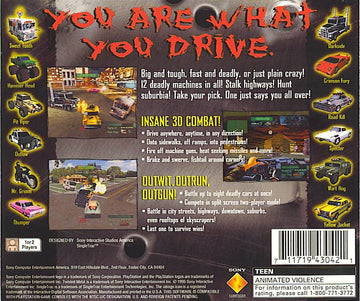
Twisted Metal | PlayStation | back cover | Data by MobyGames.com