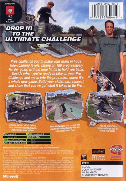 Tony Hawk's Pro Skater 4 | Xbox | back cover | region=North America | source-country=Canada,United States | zypher-v2 | moby-a5cfd9ffd2d5 | Data by MobyGames.com