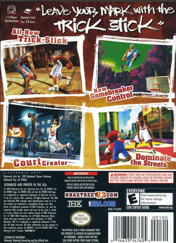 
NBA Street V3 | GameCube | back cover | Data by MobyGames.com