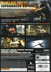 
Call of Duty: World at War | Xbox 360 | back cover | Region: North America | source-country=United States | Data by MobyGames.com