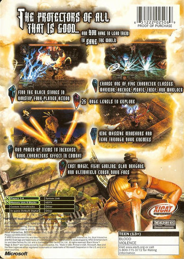 
Black Stone: Magic & Steel | Xbox | back cover | Data by MobyGames.com