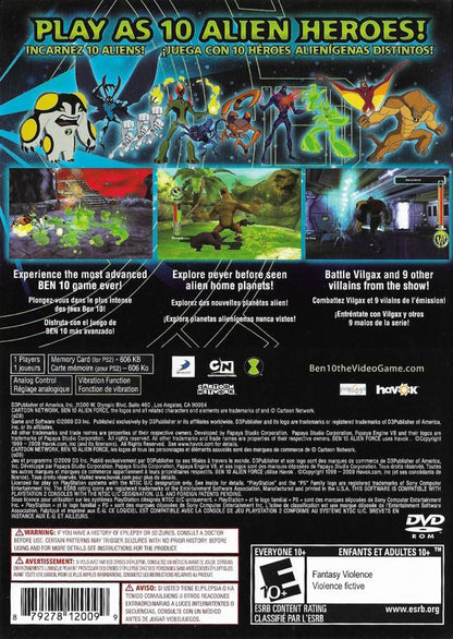
Ben 10: Alien Force - Vilgax Attacks | PlayStation 2 | back cover | Region: North America | source-country=United States | Data by MobyGames.com