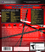 Guitar Hero: Van Halen | PlayStation 3 | back cover | region=North America | source-country=United States | zypher-v2 | moby-d3b41246ba30 | Data by MobyGames.com