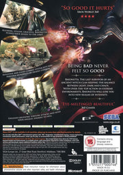 Bayonetta | Xbox 360 | back cover | region=PAL | source-country=United Kingdom | zypher-v2 | moby-07ff12a47255 | Data by MobyGames.com