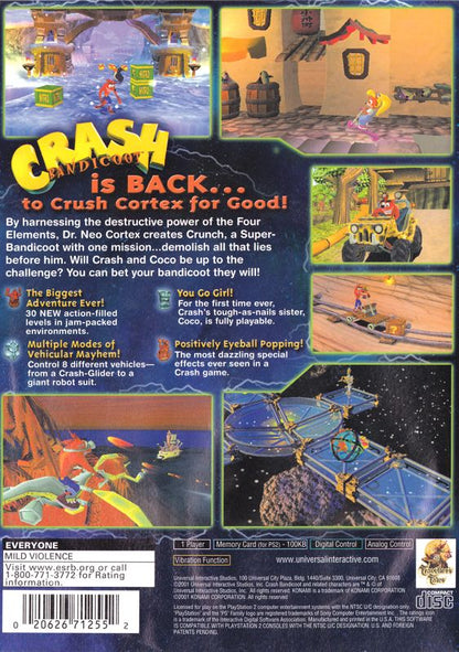
Crash Bandicoot: The Wrath of Cortex | PlayStation 2 | back cover | Data by MobyGames.com