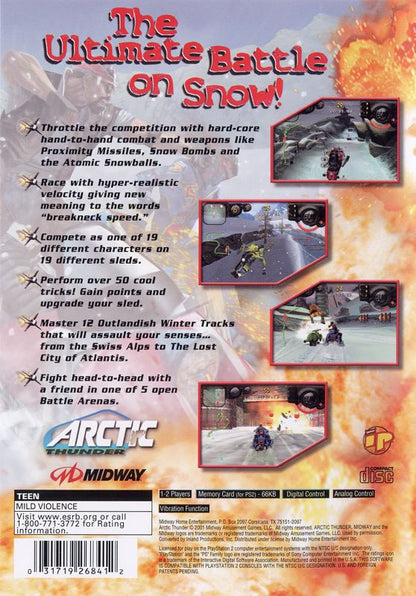 Arctic Thunder | PlayStation 2 | back cover | region=North America | source-country=Canada,United States | zypher-v2 | moby-a00c84a39741 | Data by MobyGames.com