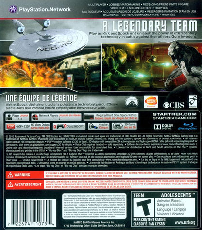 
Star Trek | PlayStation 3 | back cover | Data by MobyGames.com