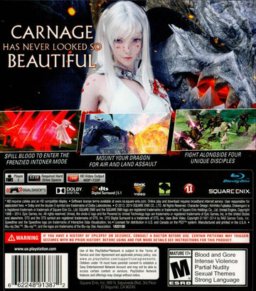
Drakengard 3 | PlayStation 3 | back cover | Data by MobyGames.com