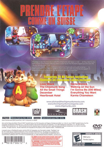 Alvin and the Chipmunks | PlayStation 2 | back cover | region=North America | source-country=Canada | zypher-v2 | moby-58f223c51f5d | Data by MobyGames.com