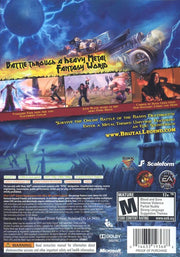 
Brütal Legend | Xbox 360 | back cover | Region: North America | source-country=United States | Data by MobyGames.com