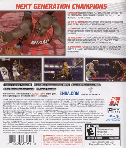 
NBA 2K7 | PlayStation 3 | back cover | Data by MobyGames.com