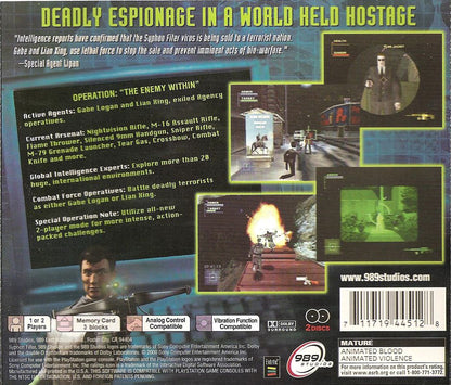 
Syphon Filter 2 | PlayStation | back cover | Region: North America | source-country=United States | Data by MobyGames.com