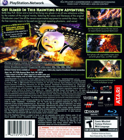 
Ghostbusters: The Video Game | PlayStation 3 | back cover | Data by MobyGames.com