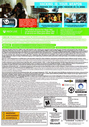 
Watch_Dogs | Xbox 360 | back cover | Region: North America | source-country=Canada | Data by MobyGames.com