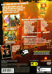 Guitar Hero | PlayStation 2 | back cover | region=North America | source-country=Canada,United States | zypher-v2 | moby-f9c8ba38d54b | Data by MobyGames.com