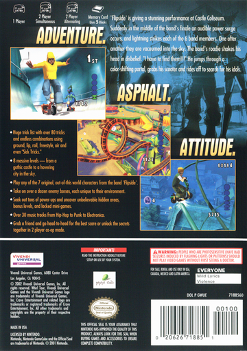 
Whirl Tour | GameCube | back cover | Data by MobyGames.com