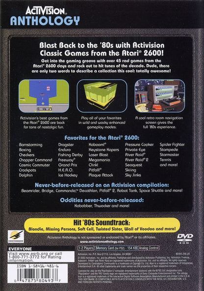 
Activision Anthology | PlayStation 2 | back cover | Region: North America | source-country=United States | Data by MobyGames.com