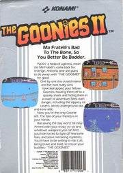 
The Goonies II | NES | back cover | Data by MobyGames.com