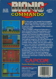 
Bionic Commando | NES | back cover | Data by MobyGames.com