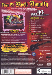 Guitar Hero: Aerosmith | PlayStation 2 | back cover | region=North America | source-country=United States | zypher-v2 | moby-cdf93875a977 | Data by MobyGames.com