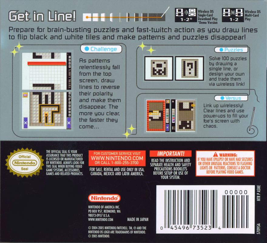 
Polarium | Nintendo DS | back cover | Data by MobyGames.com