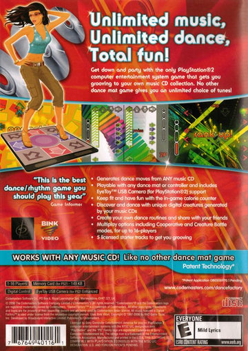 
Dance Factory | PlayStation 2 | back cover | Data by MobyGames.com