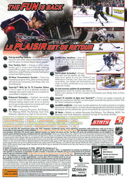 NHL 2K9 | Xbox 360 | back cover | region=North America | source-country=Canada,United States | zypher-v2 | moby-0c2c7fa45289 | Data by MobyGames.com