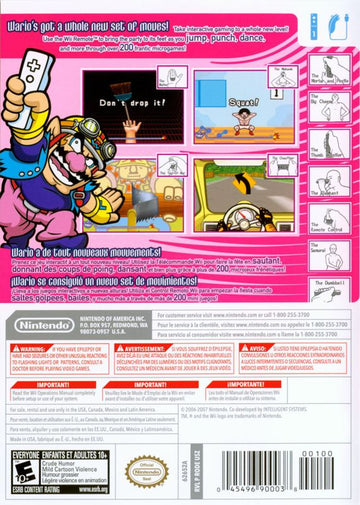 
WarioWare: Smooth Moves | Wii | back cover | Data by MobyGames.com