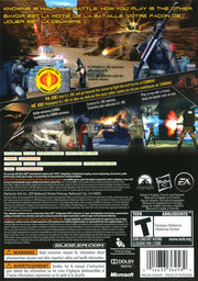 G.I. Joe: The Rise of Cobra | Xbox 360 | back cover | region=North America | source-country=Canada,United States | zypher-v2 | moby-3eabe3223462 | Data by MobyGames.com