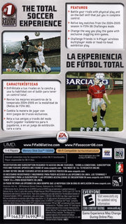 
FIFA Soccer 06 | PSP | back cover | Data by MobyGames.com