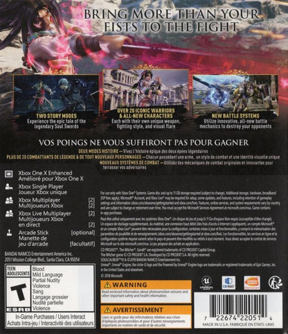 
SoulCalibur VI | Xbox One | back cover | Data by MobyGames.com
