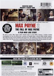 
Max Payne 2: The Fall of Max Payne | Xbox | back cover | Data by MobyGames.com