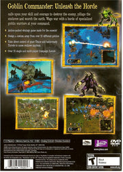 
Goblin Commander: Unleash the Horde | PlayStation 2 | back cover | Region: North America | source-country=United States | Data by MobyGames.com