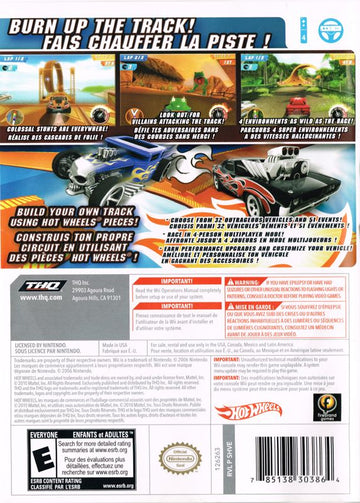 
Hot Wheels: Track Attack | Wii | back cover | Region: North America | source-country=Canada | Data by MobyGames.com