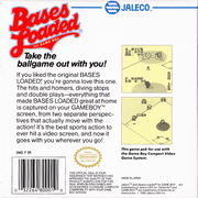 Bases Loaded | Game Boy | back cover | region=North America | source-country=United States | zypher-v2 | moby-01ad28371178 | Data by MobyGames.com