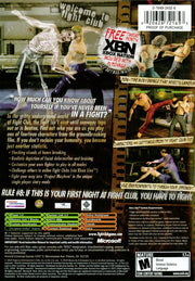 
Fight Club | Xbox | back cover | Data by MobyGames.com