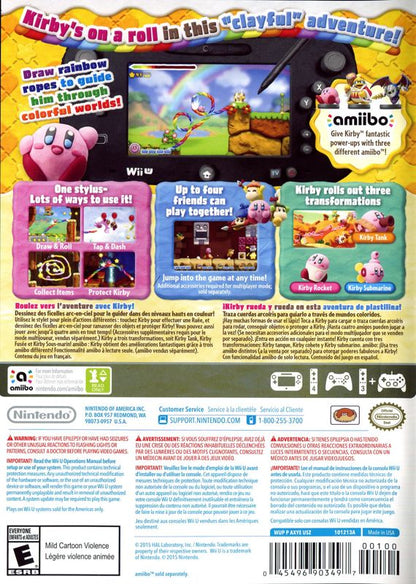 
Kirby and the Rainbow Curse | Wii U | back cover | Data by MobyGames.com