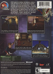 
Carmen Sandiego: The Secret of the Stolen Drums | Xbox | back cover | Data by MobyGames.com