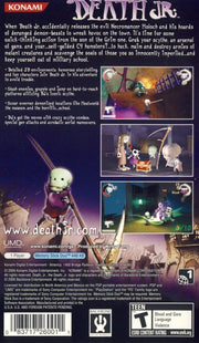 
Death Jr. | PSP | back cover | Data by MobyGames.com
