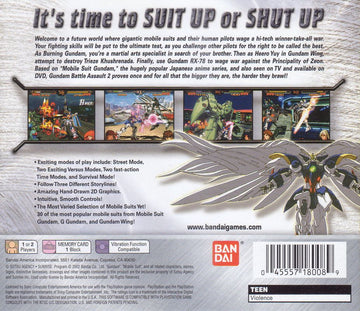 
Gundam Battle Assault 2 | PlayStation | back cover | Data by MobyGames.com