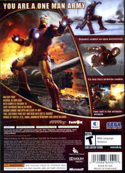 
Iron Man | Xbox 360 | back cover | Data by MobyGames.com