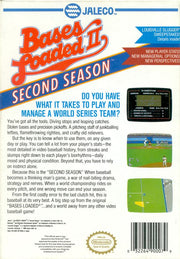 
Bases Loaded II: Second Season | NES | back cover | Data by MobyGames.com