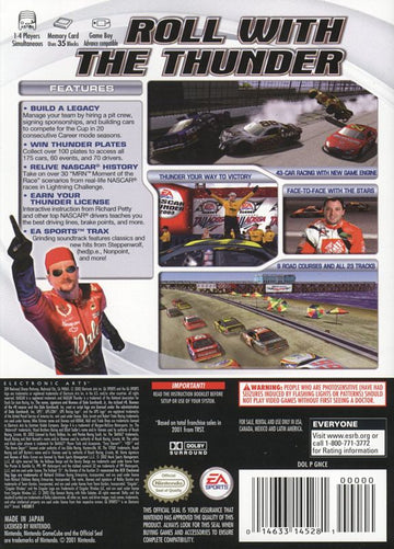 NASCAR Thunder 2003 | GameCube | back cover | region=North America | source-country=United States | zypher-v2 | moby-e86eccdb8424 | Data by MobyGames.com