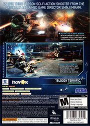Vanquish | Xbox 360 | back cover | region=North America | source-country=United States | zypher-v2 | moby-6fe414ccd45e | Data by MobyGames.com