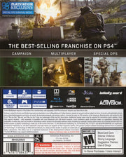 Call of Duty: Modern Warfare | PlayStation 4 | back cover | region=North America | source-country=United States | zypher-v2 | moby-c88448cefae2 | Data by MobyGames.com